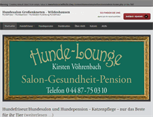 Tablet Screenshot of hunde-lounge.com